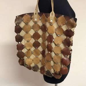 Vintage 1970’s Leather Patchwork Tote